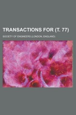 Cover of Transactions for Volume . 77