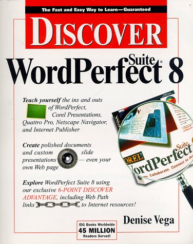 Book cover for Discover WordPerfect Suite 8