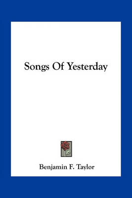 Book cover for Songs of Yesterday