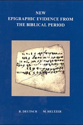 Cover of New Epigraphic Evidence from the Biblical Period