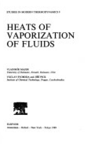 Cover of Heat of Vapourization of Fluids