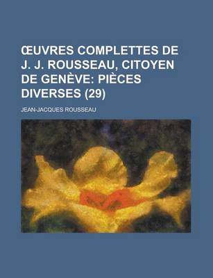 Book cover for Uvres Complettes de J. J. Rousseau, Citoyen de Geneve (29)