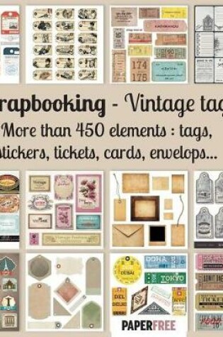 Cover of Scrapbooking kit vintage tags - 20,5 x 20,5 cm - 8,5 x 8,5 inch