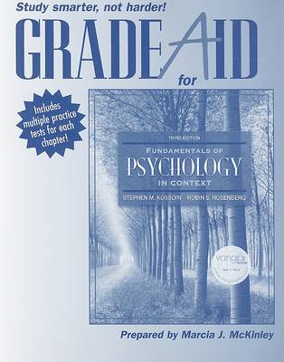 Book cover for Grade Aid Workbook with Practice Tests for Fundamentals of Psychology in Context