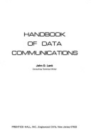 Cover of Handbook of Data Communication