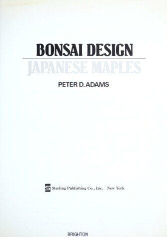 Book cover for Bonsai Design