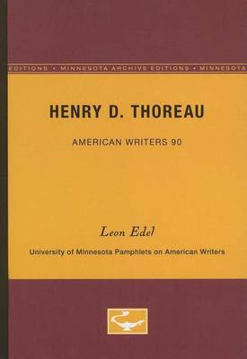 Book cover for Henry D. Thoreau - American Writers 90: University of Minnesota Pamphlets on American Writers