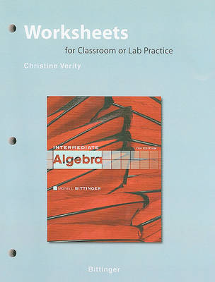 Book cover for Worksheets for Classroon or Lab Practice for Intermediate Algebra