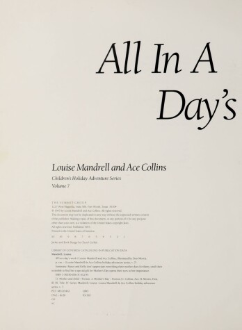 Cover of All in a Day's Work