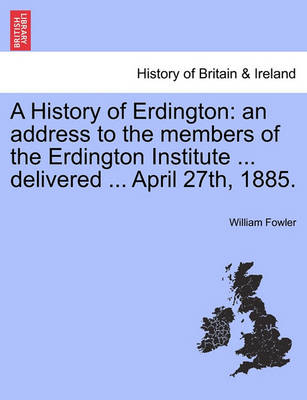 Book cover for A History of Erdington