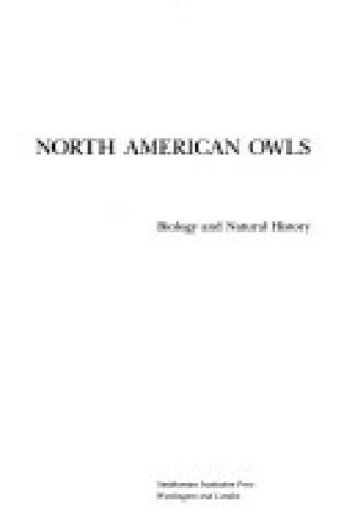 Cover of North American Owls