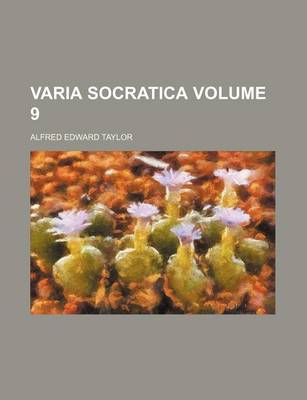 Book cover for Varia Socratica Volume 9