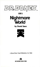 Book cover for Dr Bones Bk5: Nightmar