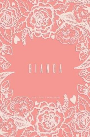Cover of Bianca - Peach Floral Dot Grid Journal