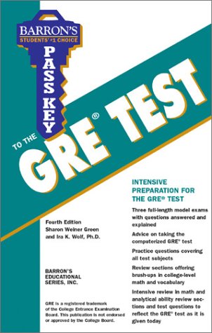 Book cover for Pass Key to the GRE Test