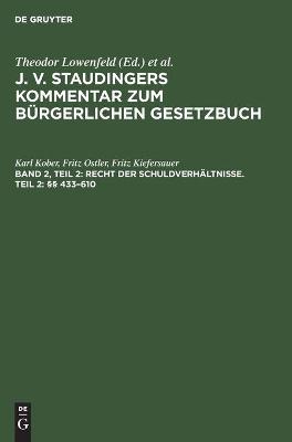 Cover of Recht Der Schuldverhältnisse. Teil 2: §§ 433-610