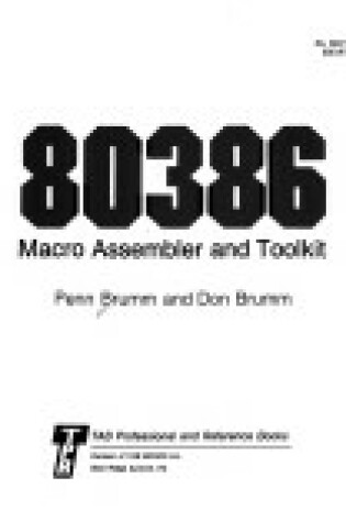 Cover of 80386 Macro Assembler and Toolkit