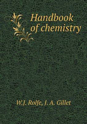 Book cover for Handbook of chemistry