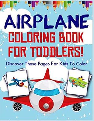 Book cover for Airplane Coloring Book for TODDLERS