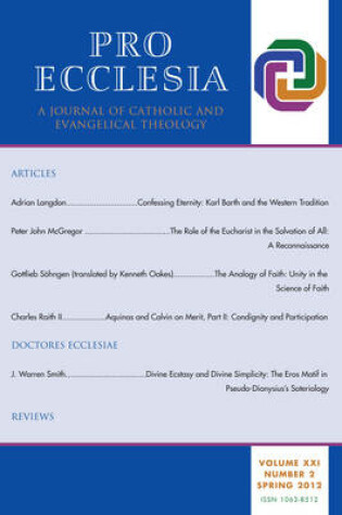 Cover of Pro Ecclesia Vol 21-N2