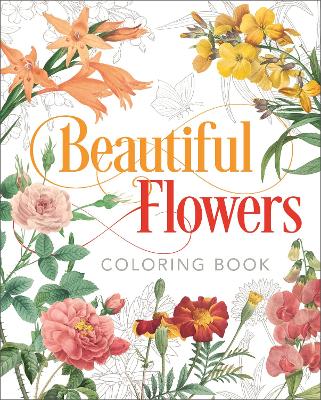 Book cover for Beautiful Flowers Coloring Book