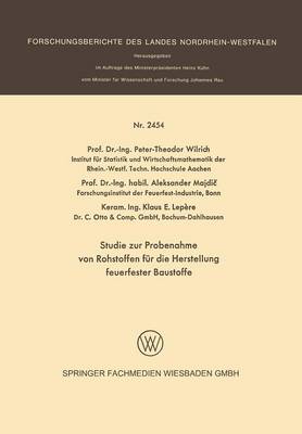 Cover of Studie Zur Probenahme Von Rohstoffen Fur Die Herstellung Feuerfester Baustoffe