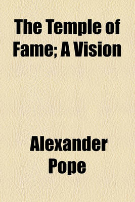 Book cover for The Temple of Fame; A Vision