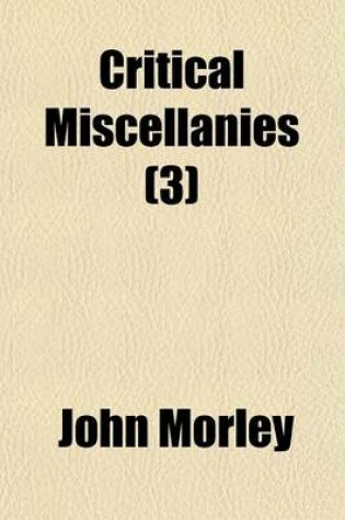 Cover of Critical Miscellanies (3)