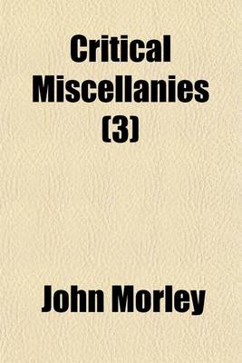 Book cover for Critical Miscellanies (3)