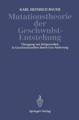 Book cover for Mutationstheorie Der Geschwulst-Entstehung