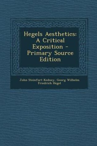 Cover of Hegels Aesthetics