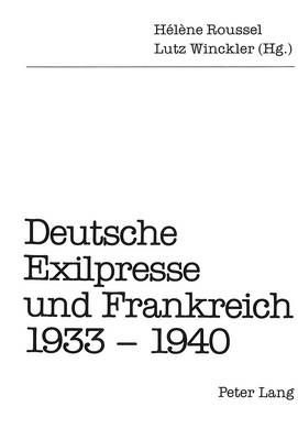 Cover of Deutsche Exilpresse Und Frankreich 1933-1940