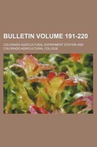 Cover of Bulletin Volume 191-220