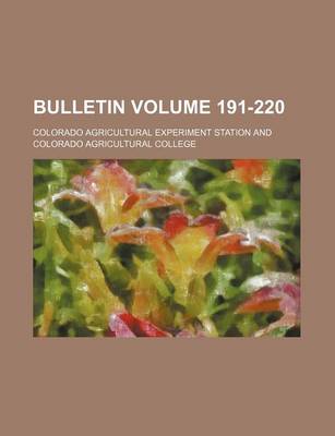 Book cover for Bulletin Volume 191-220