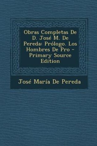 Cover of Obras Completas de D. Jose M. de Pereda