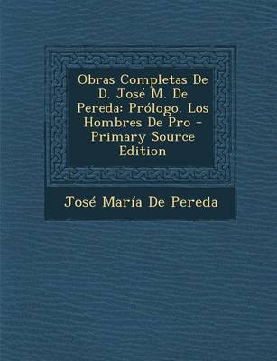 Book cover for Obras Completas de D. Jose M. de Pereda