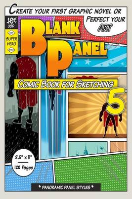 Book cover for Blank Panel Comic Book for Sketching 5