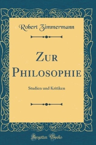 Cover of Zur Philosophie