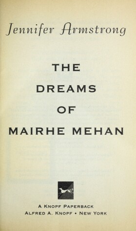 Book cover for The Dreams of Mairhe Mehan