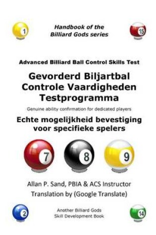 Cover of Gevorderd Biljartbal Controle Vaardigheden Testprogramma