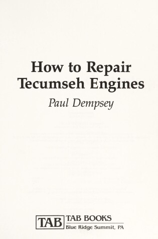 Cover of How to Repair Tecunseh Engines