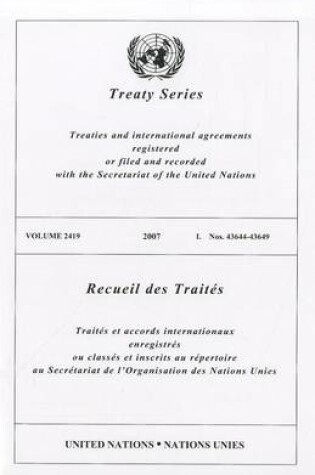 Cover of Treaty Series