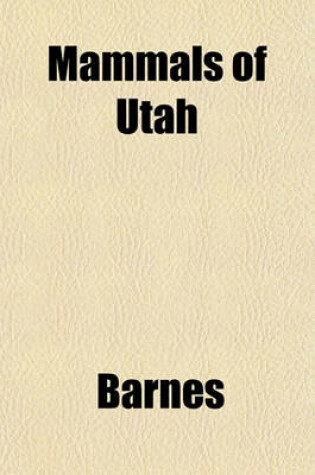 Cover of Mammals of Utah