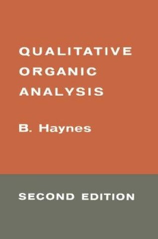 Cover of Qualitative Organic Analysis