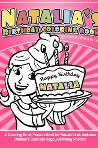 Cover of Natalia's Birthday Coloring Book Kids Personalized Books