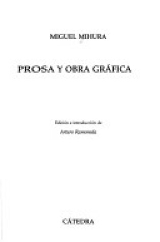 Cover of Prosa y Obra Grafica