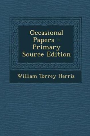 Cover of Occasional Papers - Primary Source Edition