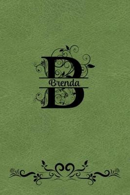 Book cover for Split Letter Personalized Name Journal - Brenda