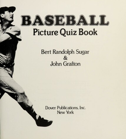 Book cover for Baseball Picture Quiz Book