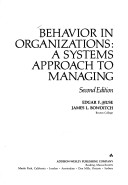 Book cover for Behaviour in Organizations